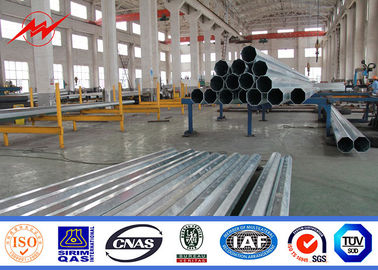 ISO 9001 Steel Metal Power Pole For 10M 33kv Transmission Line supplier