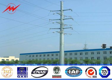 69kv 10m Hot Dip Galvanized Steel Power Pole Distribution Line Pole With Cross Arm Accessories supplier