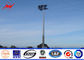 Galvanized Octagonal 45M High Mast Light Pole With Platform Bracket Arm For Stadium Lighting supplier