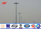 Galvanized Octagonal 45M High Mast Light Pole With Platform Bracket Arm For Stadium Lighting supplier