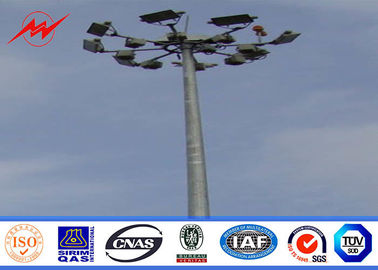 40m Steel Polygonal High Mast Flood Light Poles With 1000W LED  Light And Rasing System supplier