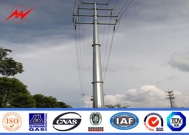 15m 1250Dan Bitumen Electrical Power Pole For Transmission Line Project supplier