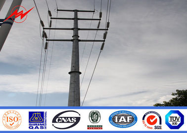 Transmission Line Hot Rolled Coil Steel Power Pole 33kv 10m Electric Utility Poles supplier