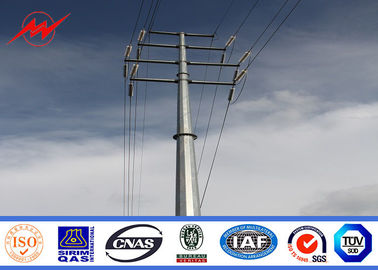 10M 130DAN 300N Hot Dip Galvanized Steel Power Transmission Poles Q235 , Q345 Material supplier