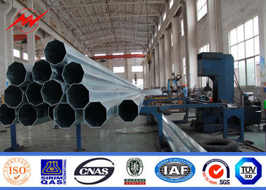 Transmission Line Hot Dip Galvanized Steel Power Pole 33kv 10m Electric Utility Poles supplier