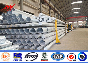 12m Hot Dip Galvanization , Double Circuit Steel Power Pole For Electrical Transmission supplier