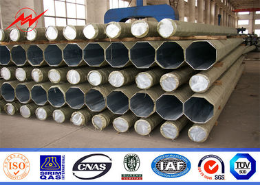 NGCP 65FT Galvanized Steel Pole with 450Mpa for 69kv transmission line 10mm thickness supplier