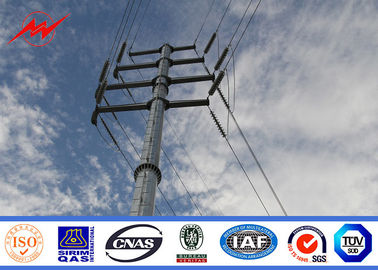 11kv Conical Electrical Hot Dip Galvanized Steel Utility Poles 2.5mm to 10mm Thickness supplier