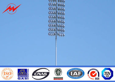 12 Sides 50M Electric High Mast Lighting Poles With Aotumatic Hoisting System supplier