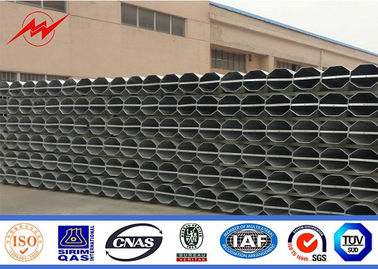 Galvanized Distribution Electric Power Pole For Electrical Line Project supplier