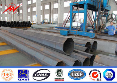 Galvanized And Bitumen Steel Pole For Power Distribution Line Pole supplier