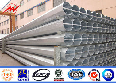 69kv Galvanized Steel Pole , Electric Power Poles With  And BV Certificate supplier