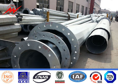 11 Kv Insolutors Steel Utility Poles , Hot Dip Galvanized Power Distribution Pole supplier