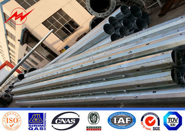 8Ft Slip Joint Q235 Utility Power Poles , Galvanized Electricity Steel Metal Utility Poles supplier