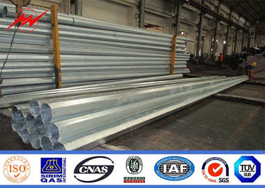 65ft 2 Sections Hot Dip Galvanized Electrical Power Pole With Arms supplier