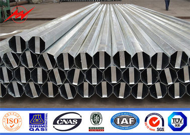 Hot Dip Galvanized Steel Pole , 35ft Q345 Electrical Power Pole 2.75mm Thickness supplier