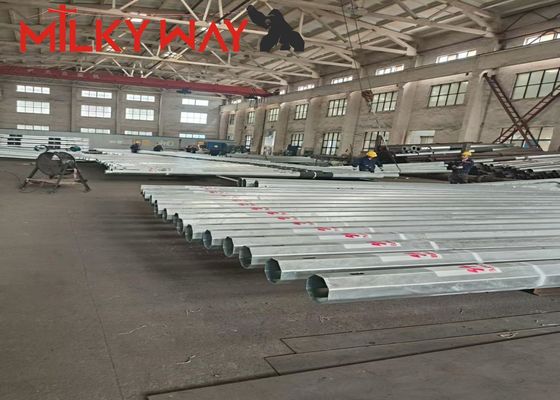 15M 8KN Gr65 Steel Tubular Pole for Africa Market with and BV Certification and 3mm Wall Thickness supplier
