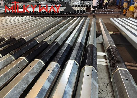 33kv Transmission Line Steel Utility Pole For Power Line Construction Projects supplier