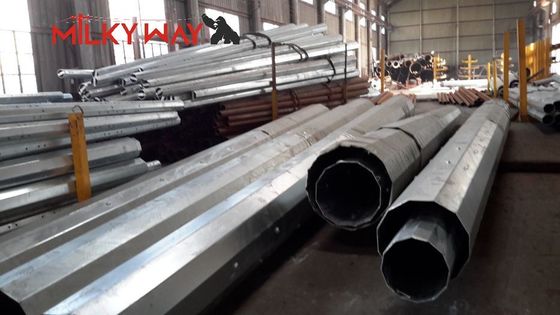 15M 8KN Gr65 Steel Tubular Pole for Africa Market with and BV Certification and 3mm Wall Thickness supplier