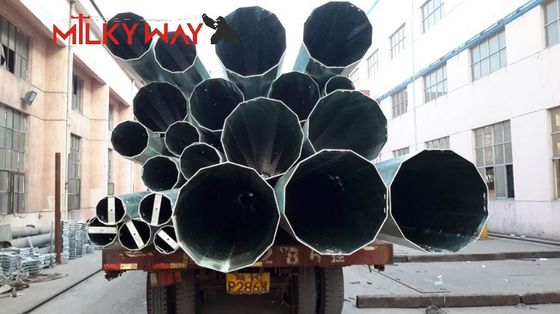 17m Galvanized Steel Power Transmission Pole 1200daN Load ASTM A123 supplier