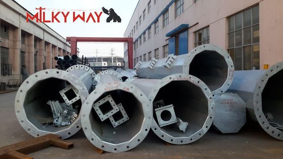Q345 Steel Monopole Tower for Telecom 18m-30m Hot Dip Galvanized supplier