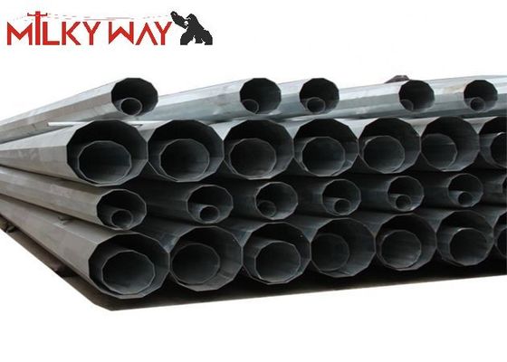 15M 6mm Thickness Customized Power Transmission Poles Galvanized Steel supplier