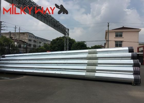 15M 6mm Thickness Customized Power Transmission Poles Galvanized Steel supplier
