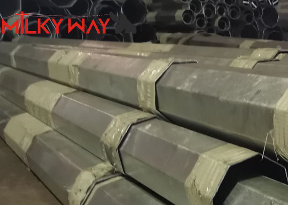 14m class3 class4  Galvanised Steel Pole For 33kv Transmission Line supplier