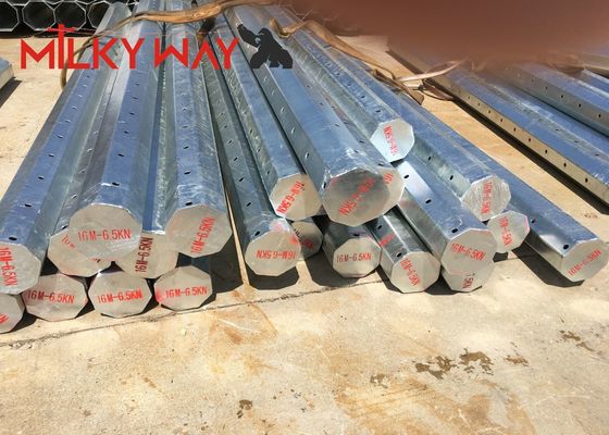 30ft 66kv Steel Utility Pole for Power Transmission Line with Double Arms Designed for Easy Maintenance supplier