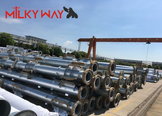 14m-21m Galvanized Steel Power Transmission Poles for Utility Line supplier