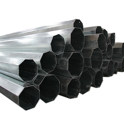 NEA Standard 11M Galvanized Steel Pole with 15 Years Warranty and Gr.65 Material supplier