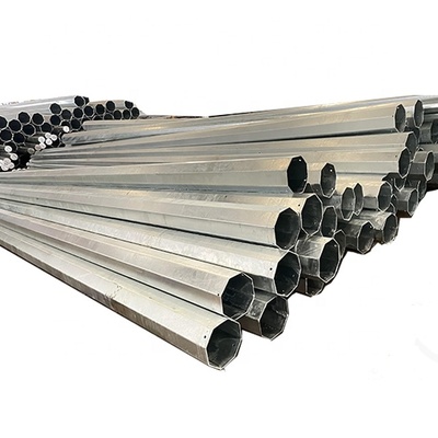 NEA Standard 11M Galvanized Steel Pole with 15 Years Warranty and Gr.65 Material supplier