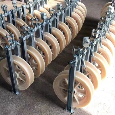 660mm*100mm Nylon Cable Pulley 220V Stringing Block for Construction Works supplier