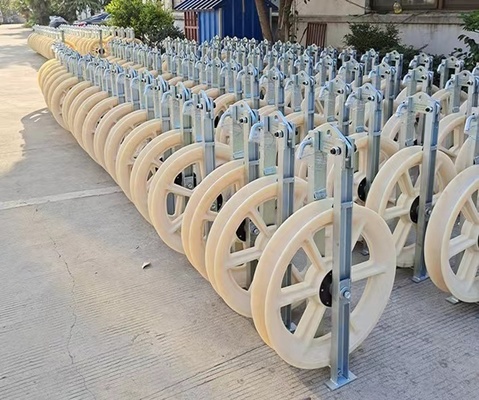 660mm*100mm Nylon Cable Pulley 220V Stringing Block for Construction Works supplier