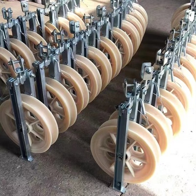 660mm*100mm Nylon Cable Pulley 220V Stringing Block for Construction Works supplier
