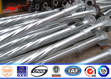 7.5M Light 1KN Load Steel Power Pole , Power Transmission Pole 450Mpa Min Yield Stress supplier