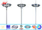 High Mast Light Steel Tubular Pole Single Double Triple Arm For Stadium supplier
