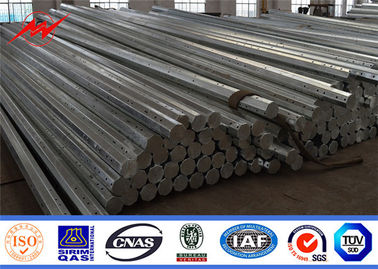 Tapered Octagonal Cctv Steel Utility Pole Galvanized Metal Tubular Power supplier