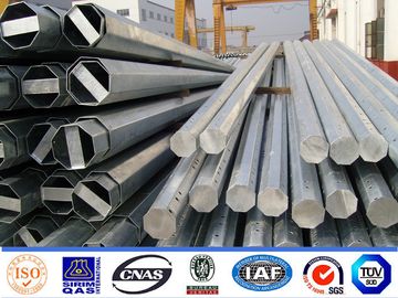 15m 1200 Dan Octagonal Steel Transmission Poles With Cross Arm Accessories hot dip galvanization supplier