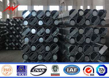 15m 1200 Dan Octagonal Steel Transmission Poles With Cross Arm Accessories hot dip galvanization supplier