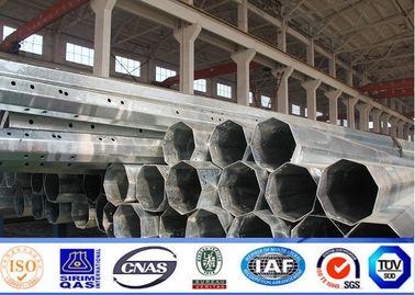 Octagonal 10m 18m Q235 Galvanised Metal Pole supplier