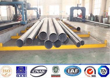 86KV Galvanized 11m Steel Power Pole , Steel Transmission Pole 3mm Thickness supplier