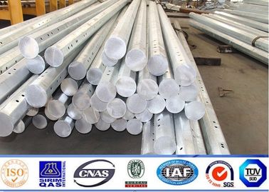 86KV Galvanized 11m Steel Power Pole , Steel Transmission Pole 3mm Thickness supplier