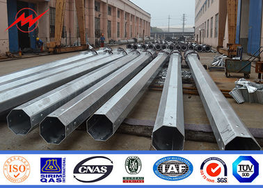 9m 650 Dan Galvanized Conicial Tubular Steel Pole For Electrical Line supplier