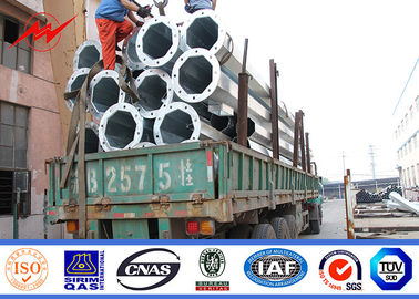 Galvanized Electric Transmission Tubular Utility Power Pole For Distribution Equipment supplier