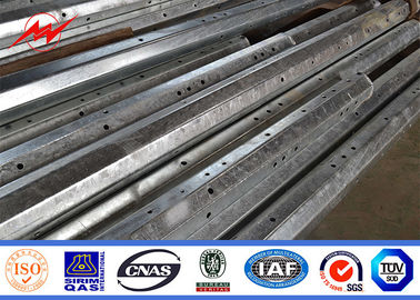 Bitumen Tapered Electrical Transmission Pole 35FT 3mm Thick Hot Dip Galvanized supplier