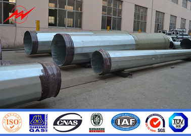 Bitumen Tapered Electrical Transmission Pole 35FT 3mm Thick Hot Dip Galvanized supplier