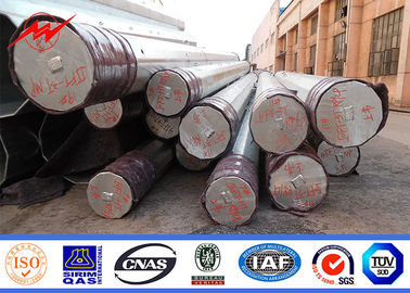 14m 2500 Dan 2 Segements Direct Burial Electric Steel Pole Galvanized Pole Monopole supplier