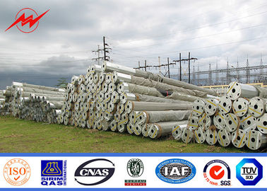 8m 5KN Q345 Electric Steel Transmission Poles Galvanization 30m / S Wind Speed supplier