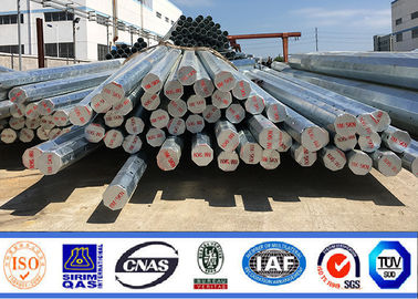 8m 11m Hot Dip Galvanized Octagonal Steel Pole For Transmission Line supplier